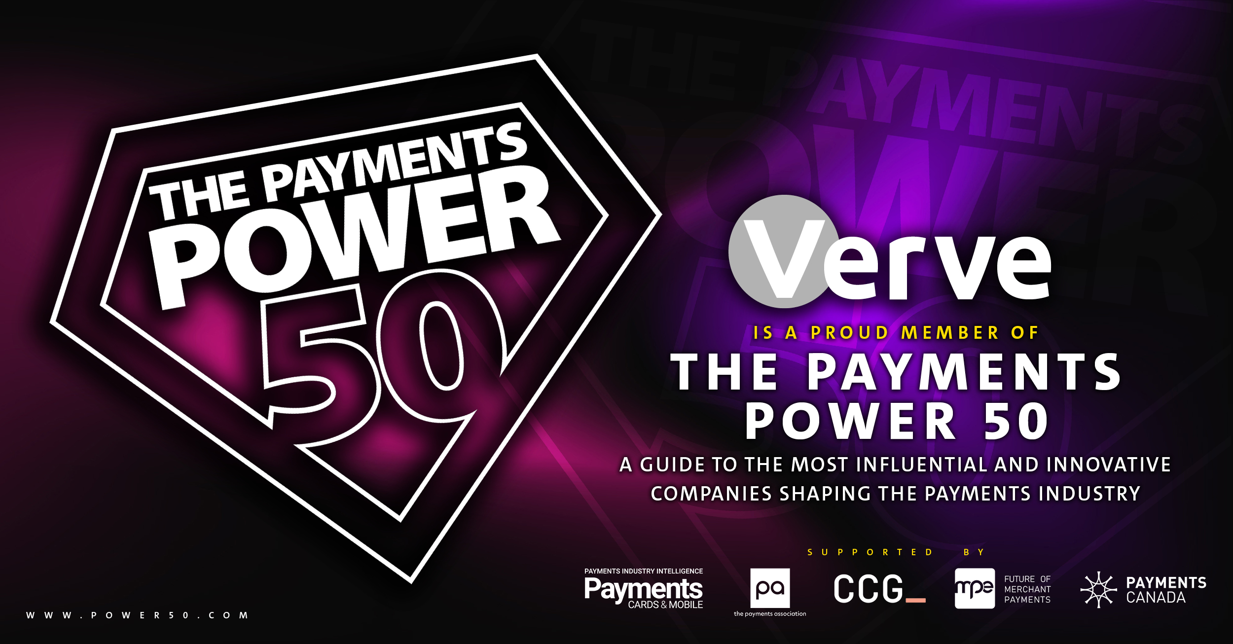 Verve International Named in The Global Payments Power 50